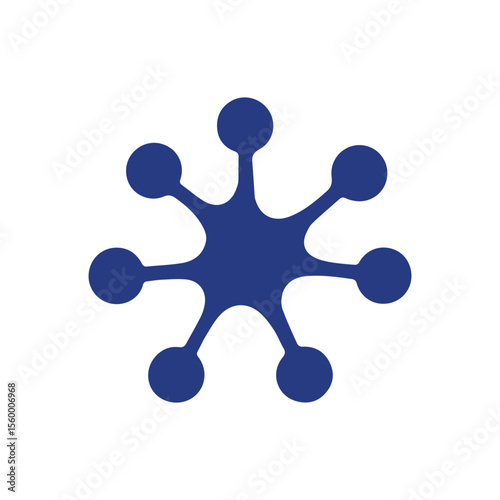 Neuron logo or nerve cell logo with concept vector illustration template.