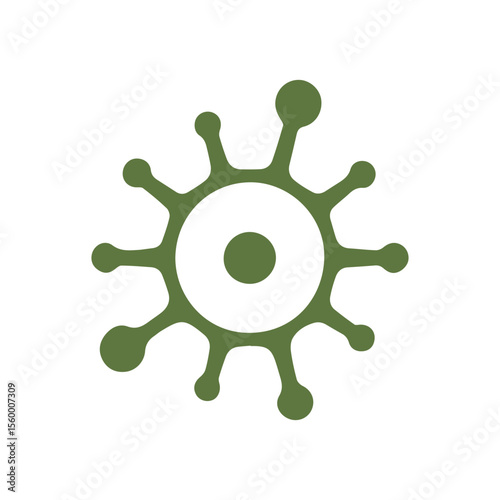Neuron logo or nerve cell logo with concept vector illustration template.
