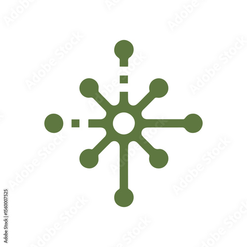 Neuron logo or nerve cell logo with concept vector illustration template.