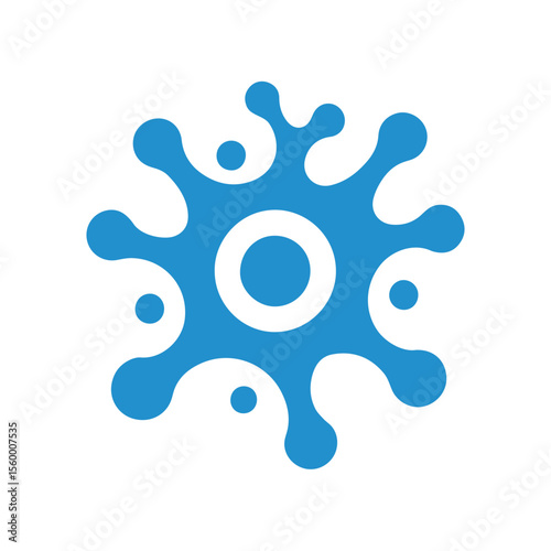 Neuron logo or nerve cell logo with concept vector illustration template.