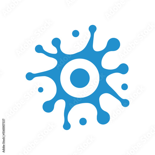 Neuron logo or nerve cell logo with concept vector illustration template.