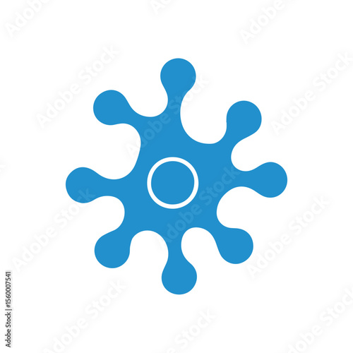 Neuron logo or nerve cell logo with concept vector illustration template.