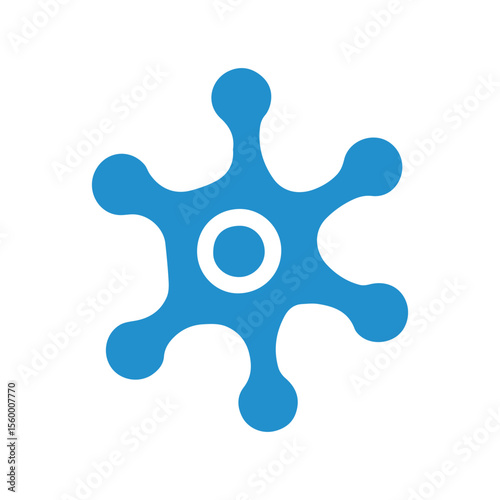 Neuron logo or nerve cell logo with concept vector illustration template.