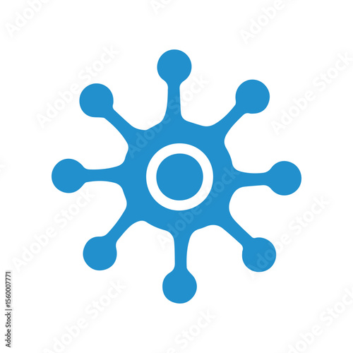 Neuron logo or nerve cell logo with concept vector illustration template.