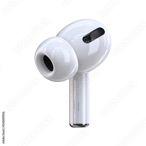 Wireless Earbuds, Close-up Studio Shot of White