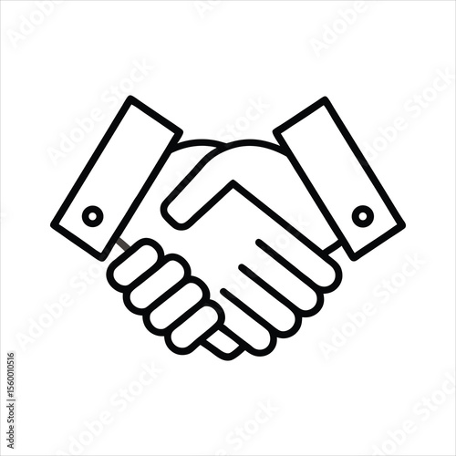 handshake line out icon 
