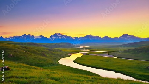 mountain landscape in summer