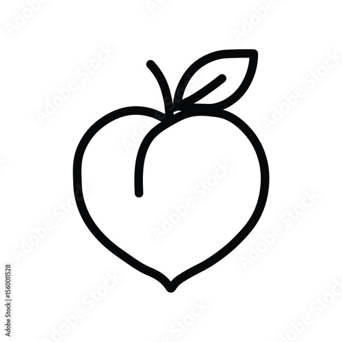 Peach Fruit Healthy Food Natural Icon