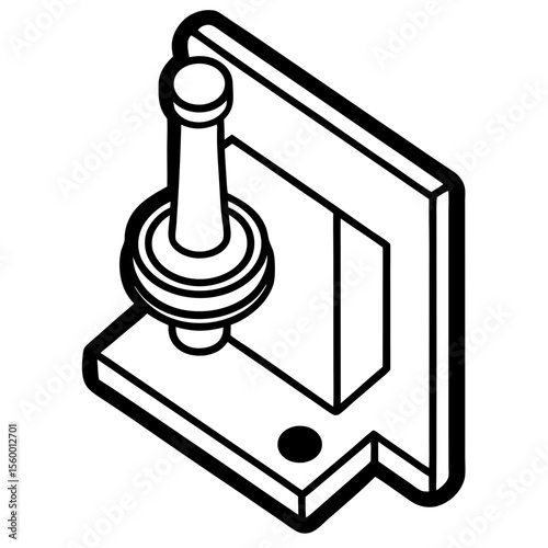 Minimal Light Switch Icon Vector