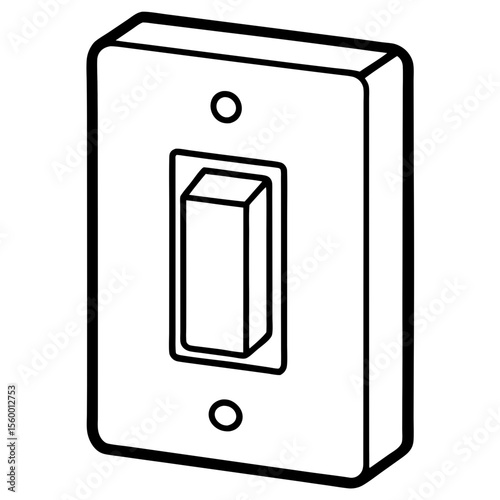 Minimal Light Switch Icon Vector