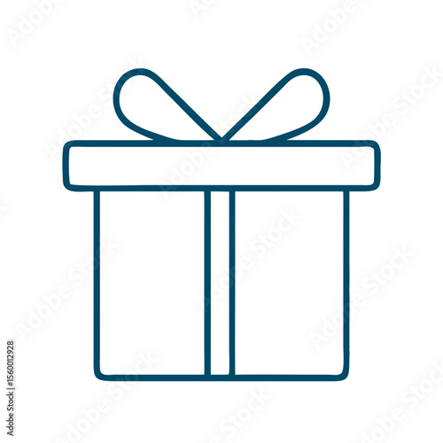 icon of a gift box with ribbon and bow design  