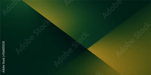 Geometric abstract art with overlapping green shapes and subtle golden lighting gradients

