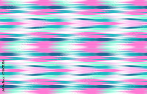 Design Textile ikat wave abstract geometric ikat, design ikat vector for background, wallpaper, carpet, wrapping, fabric, textile fashion wearing.