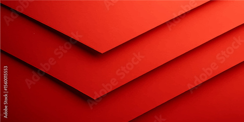 Red paper heart and envelope with heart on red background Valentine's love mail design