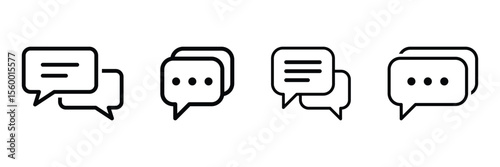 Comment icon vector set