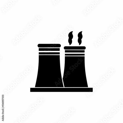 creative details Outline thermal power station icon vector illustration 