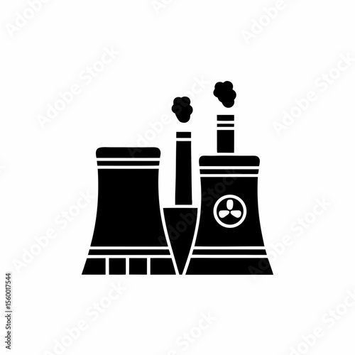 creative details Outline thermal power station icon vector illustration 