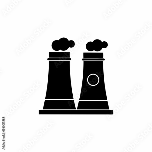 creative details Outline thermal power station icon vector illustration 