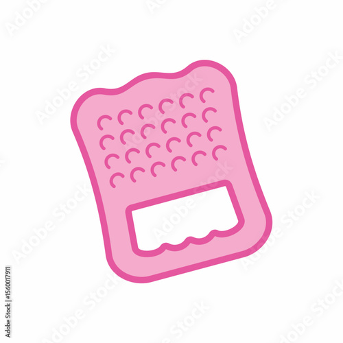 Pink Bottle Opener Icon with Rounded Corners and Semicircle Pattern, Simple Design for Barware or Kitchenware isolated on transparent background