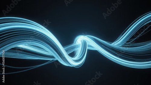 Smooth Digital Waveform with Glowing Highlights
