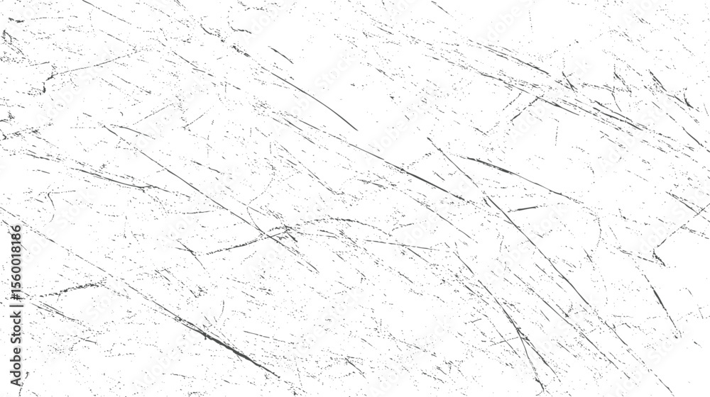 Sharp white etched scratch pattern with overlapping lines. Rough abstract surface texture. Modern grunge element for graphic design.
