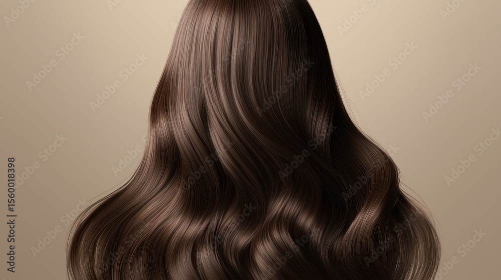 Fototapeta premium Wavy brown hair