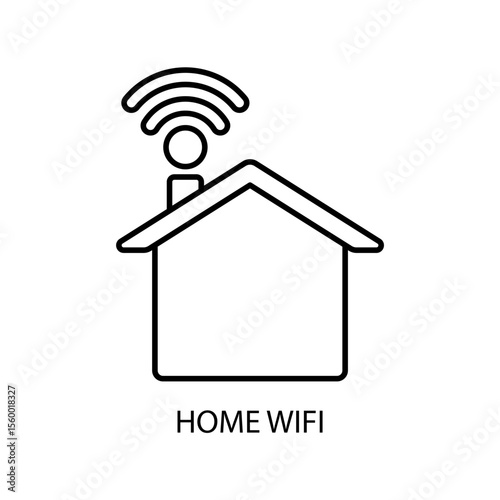 Icon a home wifi, isolated against a clean background.
