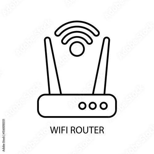 Icon a  wifi router, isolated against a clean background.
