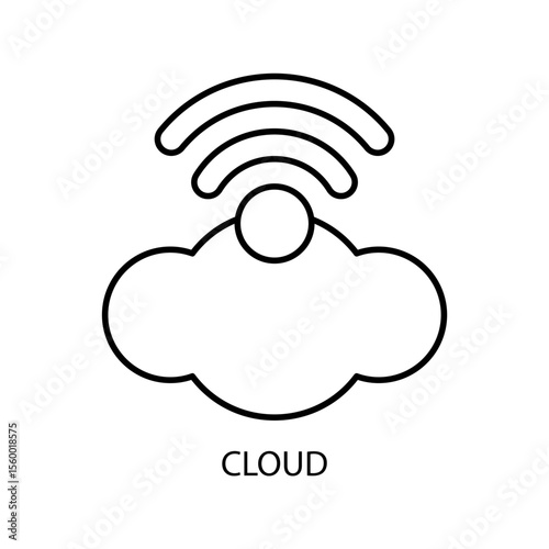 Icon a cloud, isolated against a clean background.
