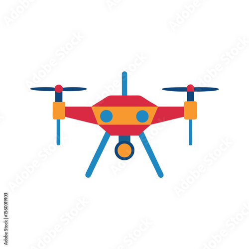 modern drone quadcopter vector illustration
