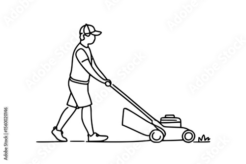 man with vacuum cleaner