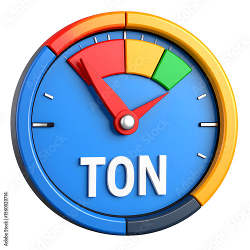 Tonnage Gauge: A dynamic depiction of a measurement dial, symbolizing the concept of weighing, representing various levels of tonnage with different colorful segments.