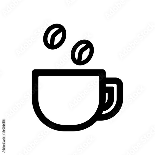 コーヒーのイメージのアイコンイラスト