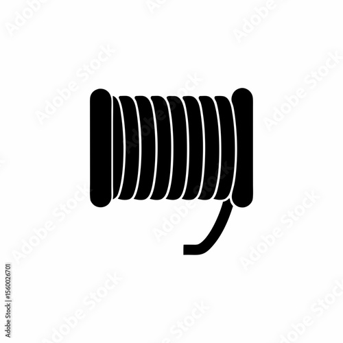 creative details Outline thermal cable spool icon vector illustration