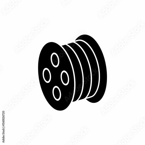 creative details Outline thermal cable spool icon vector illustration