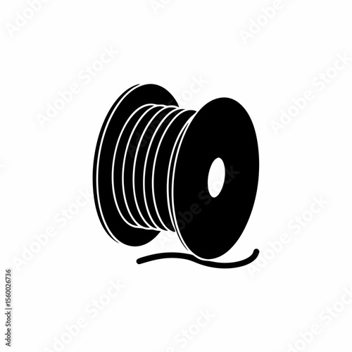 creative details Outline thermal cable spool icon vector illustration