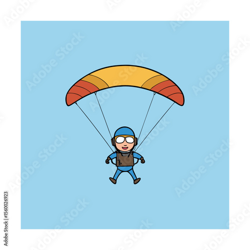 Extreme Sports Paragliding Air Travel Vector