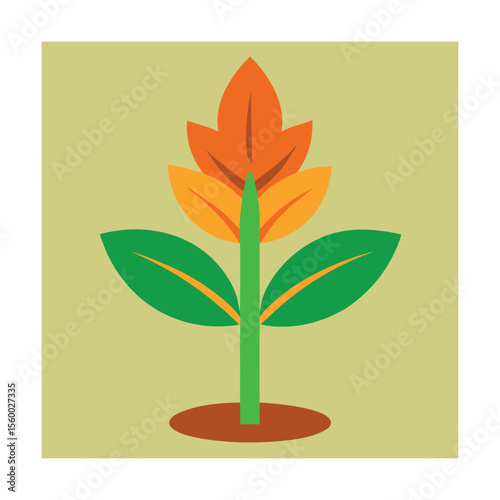 Tropical Green Plant Botanical Vector