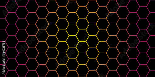 Abstract background with lines white black red yellow white and colorful texture background hexagon abstract background
