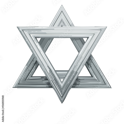 Silver Star of David Symbolism Israel Icon Cultural Heritage Metallic Religious Art