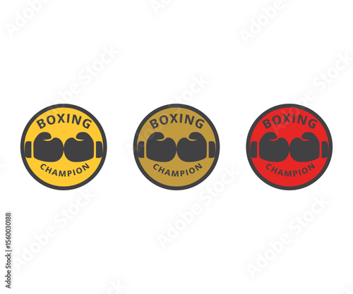 Emblem boxing gloves logo collection, Boxing clubs logos
