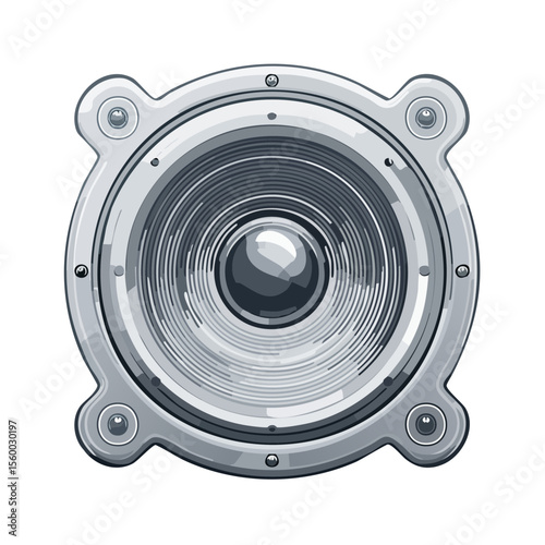 Speaker Illustration Audio Sound System Music Entertainment Volume Loud Electronic Bass