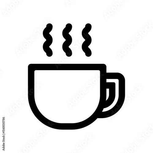 湯気が出ているホットな飲み物のアイコンイラスト