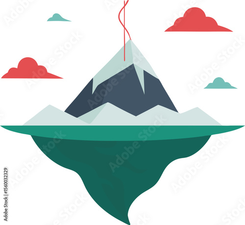 Volcanic Island Landscape


