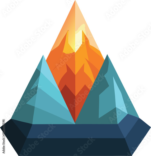 Abstract Geometric Volcano

