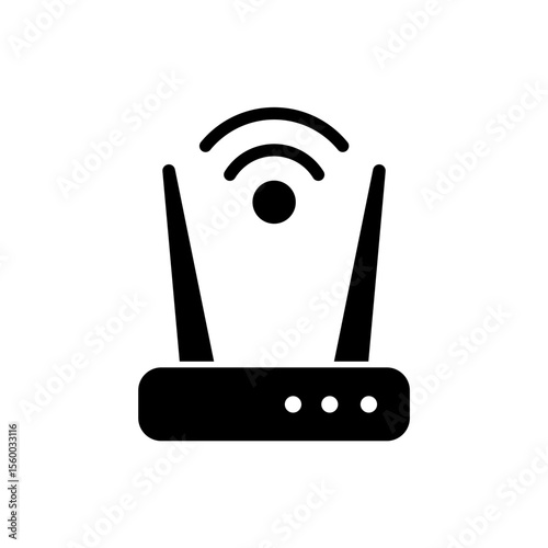 Icon a  wifi router, isolated against a clean background.
