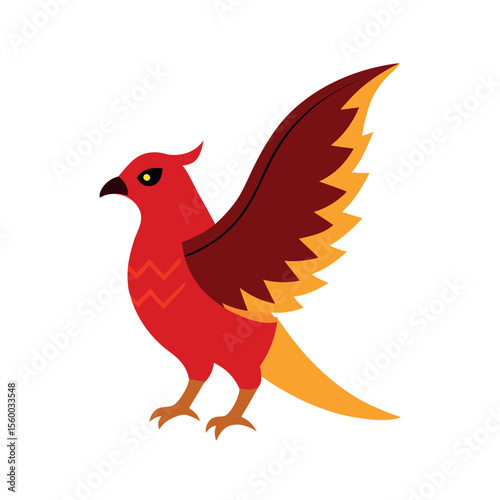 Standard Winged Nightjar Colorful Vector