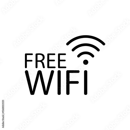 Icon a free wifi, isolated against a clean background.

