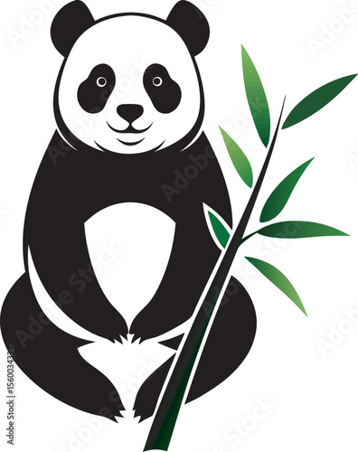 This collection of images showcases various illustrations of pandas, some in cartoonish styles and others more realistic, capturing them sitting or with bamboo