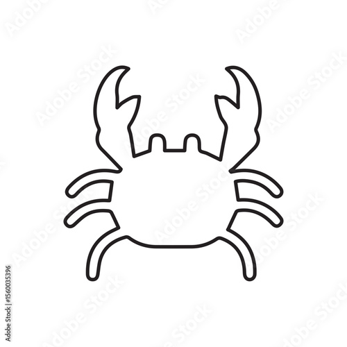 crab food line icon